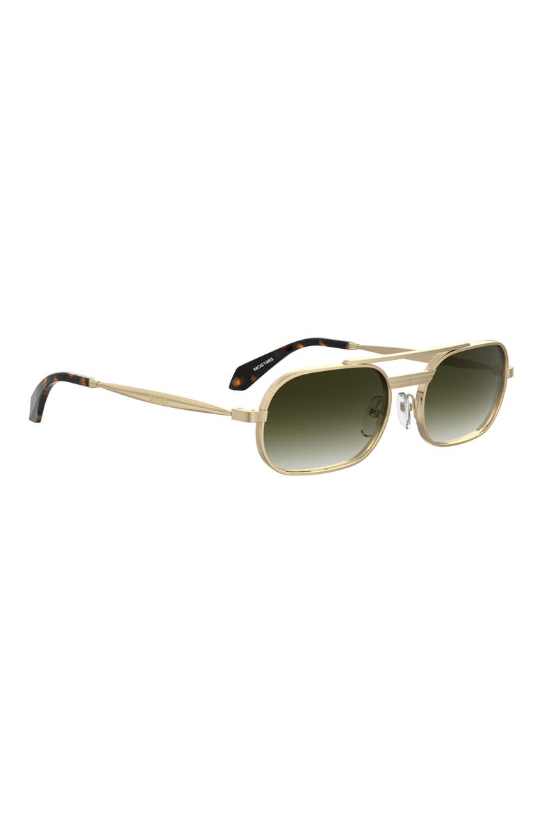56mm Oval Sunglasses, Alternate, color, ROSE GOLD/ GREEN SHADED