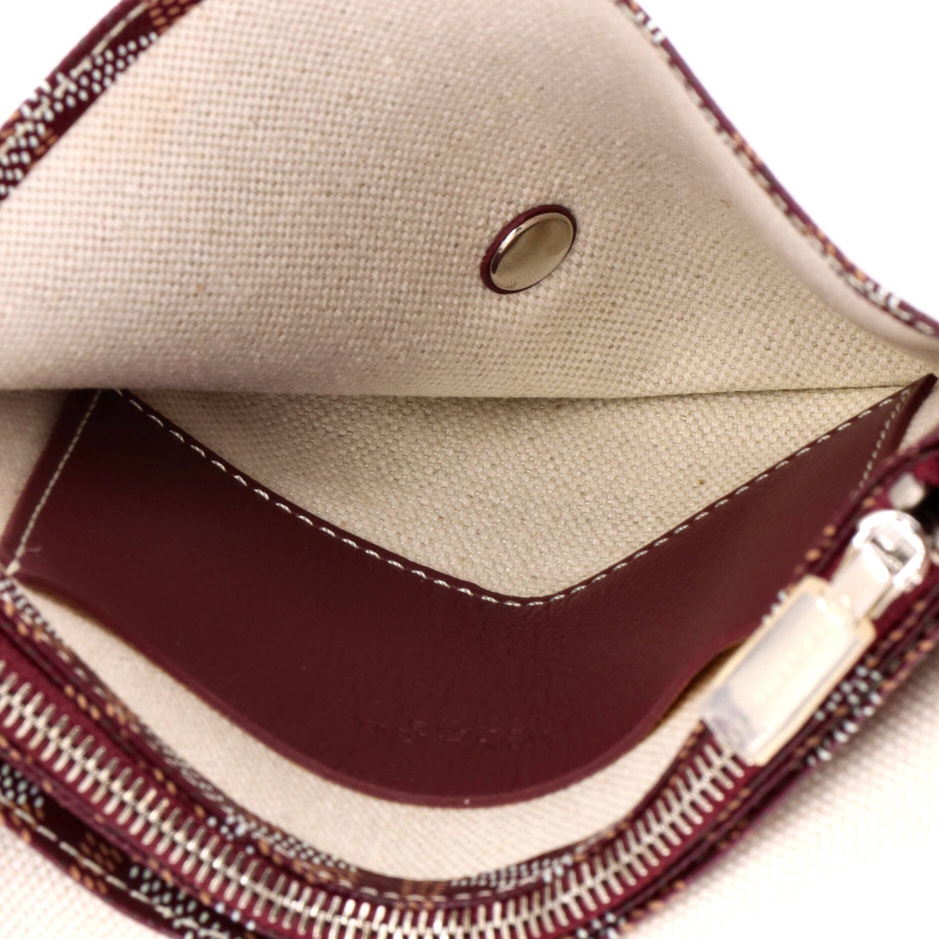 Plumet Clutch Wallet Coated Canvas, Alternate, color, Burgundy