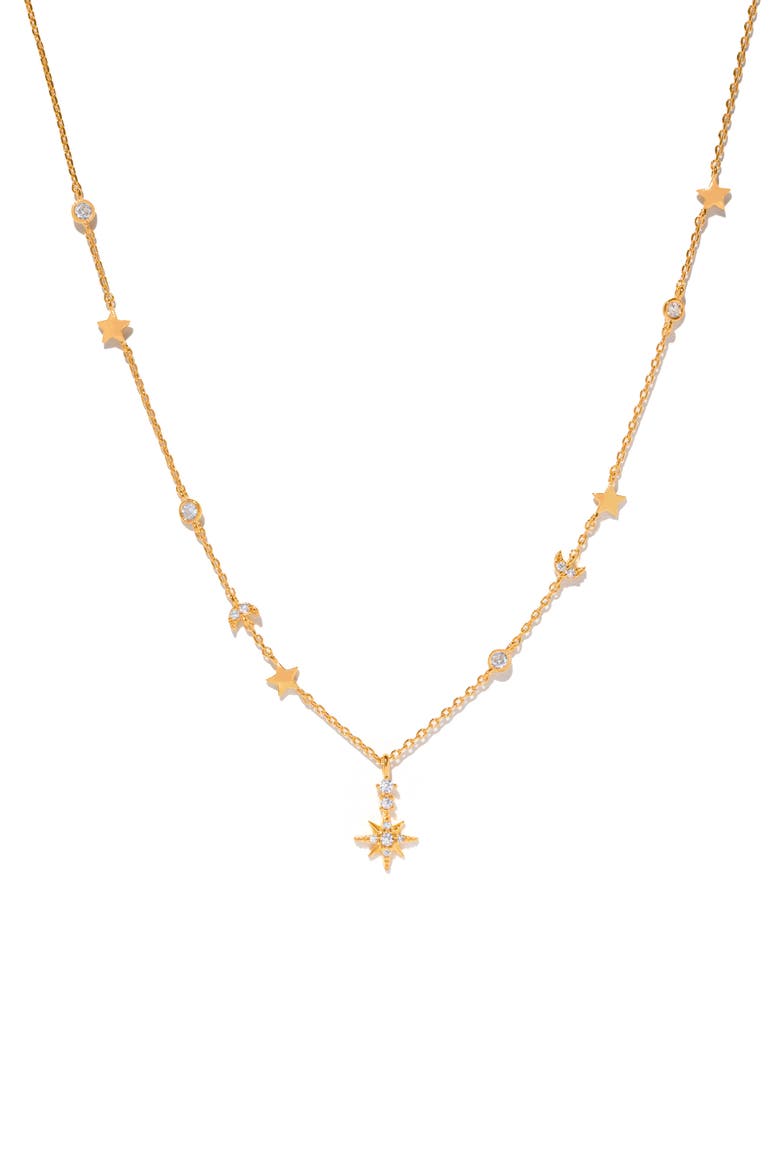 Starbeam Necklace, Main, color, GOLD