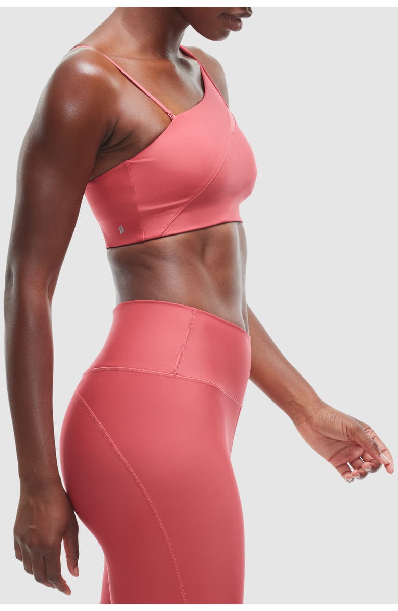 Peloton Endurance Light One Shoulder Bra, Alternate, color, Brick Red