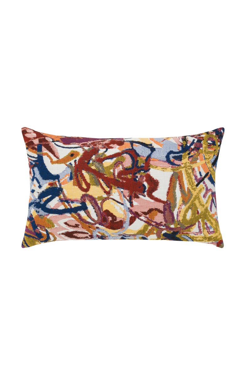 Elaine Smith Graffiti Jacquard Indoor & Outdoor Woven Accent Pillow, Main, color, Multi