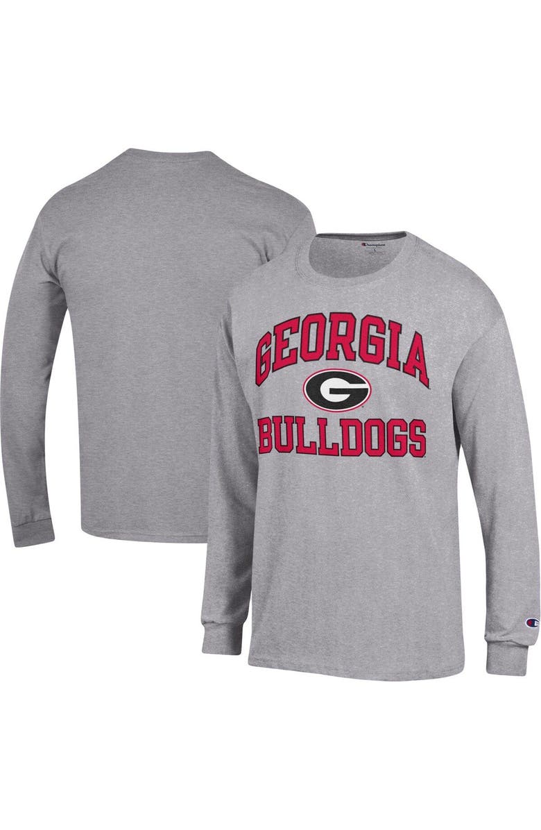 Champion Men's Champion Heather Gray Georgia Bulldogs High Motor Long Sleeve T-Shirt, Alternate, color,