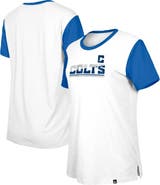 New Era Women's New Era White/Royal Indianapolis Colts Third Down Colorblock T-Shirt