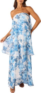 Petal & Pup Bloom Tiered Strapless Dress