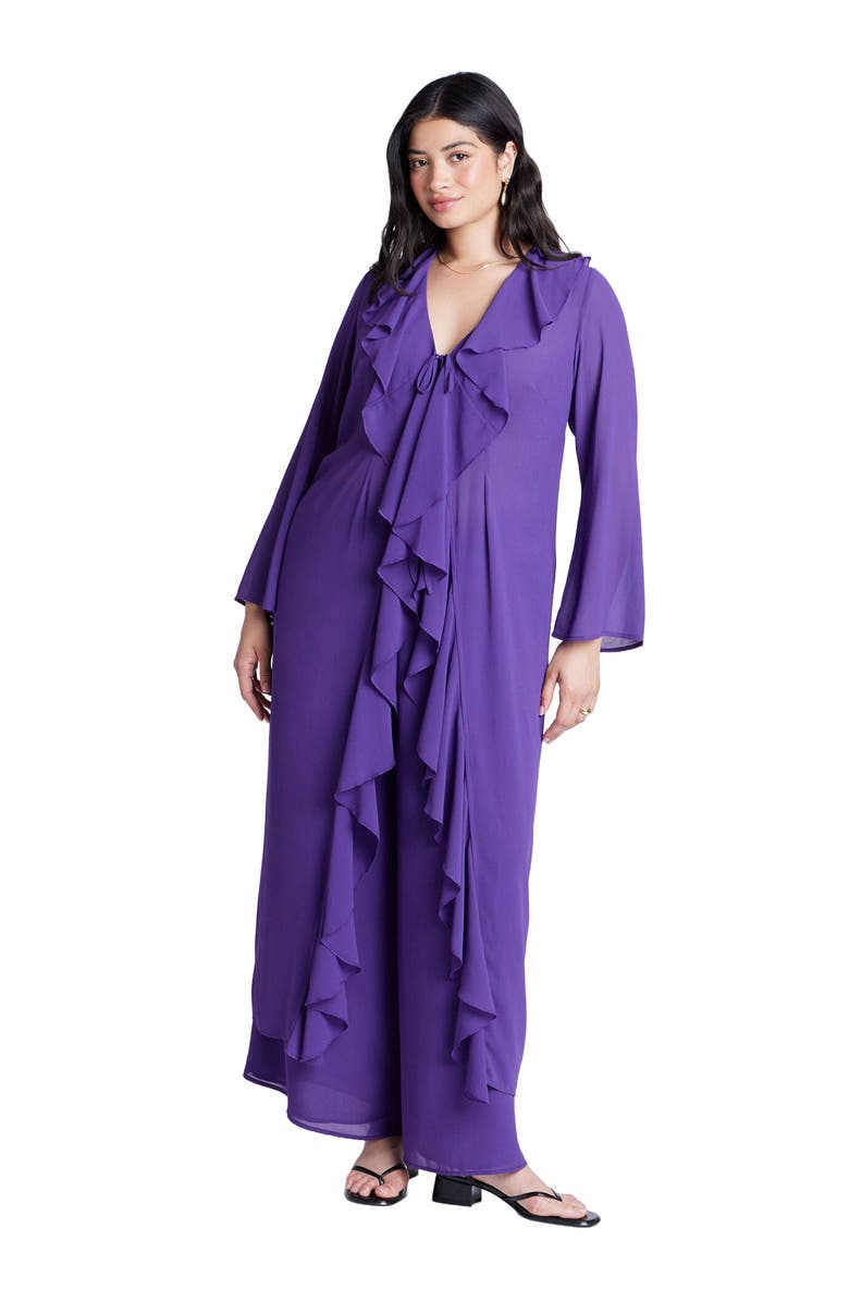 ELOQUII Dramatic Ruffle Duster, Main, color,