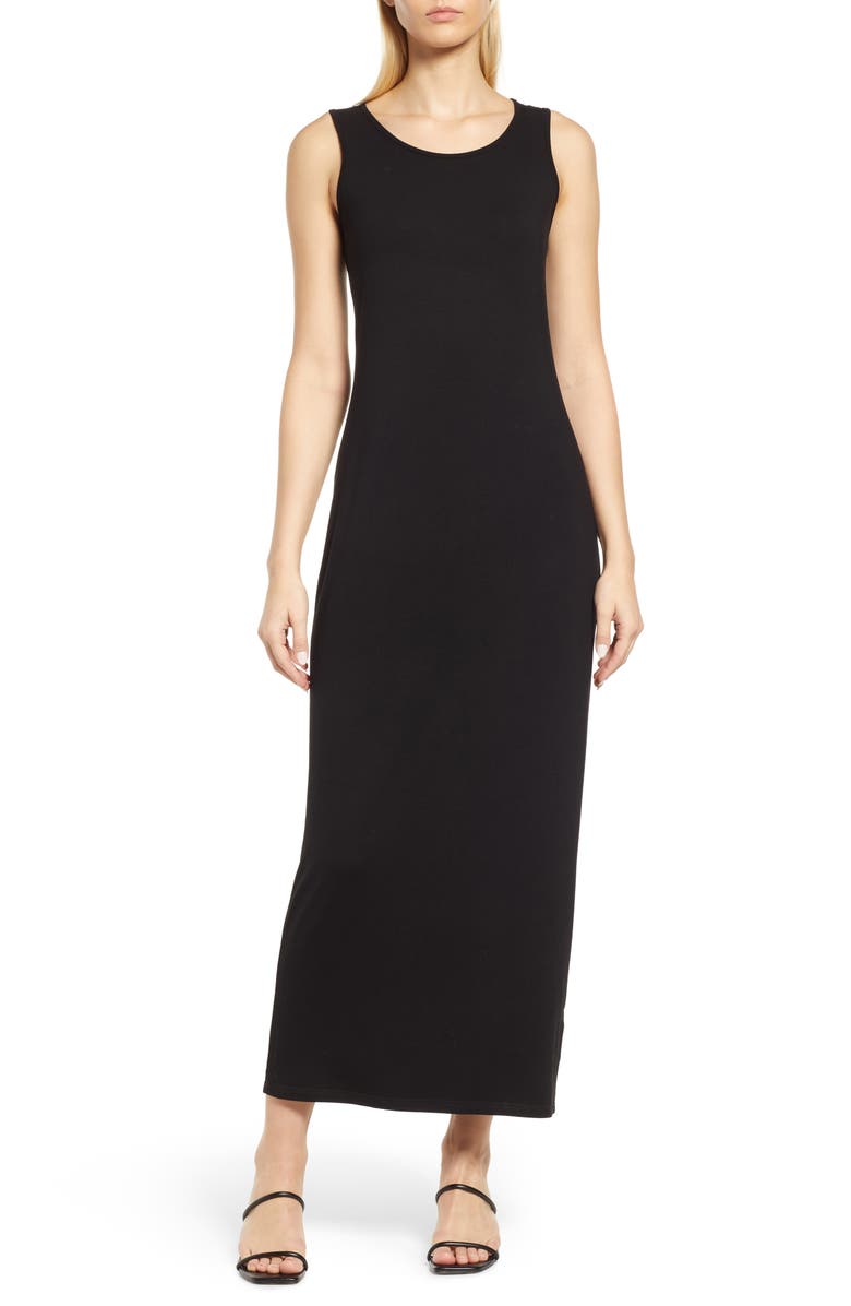Ming Wang Sleeveless Jersey Midi Dress, Main, color,