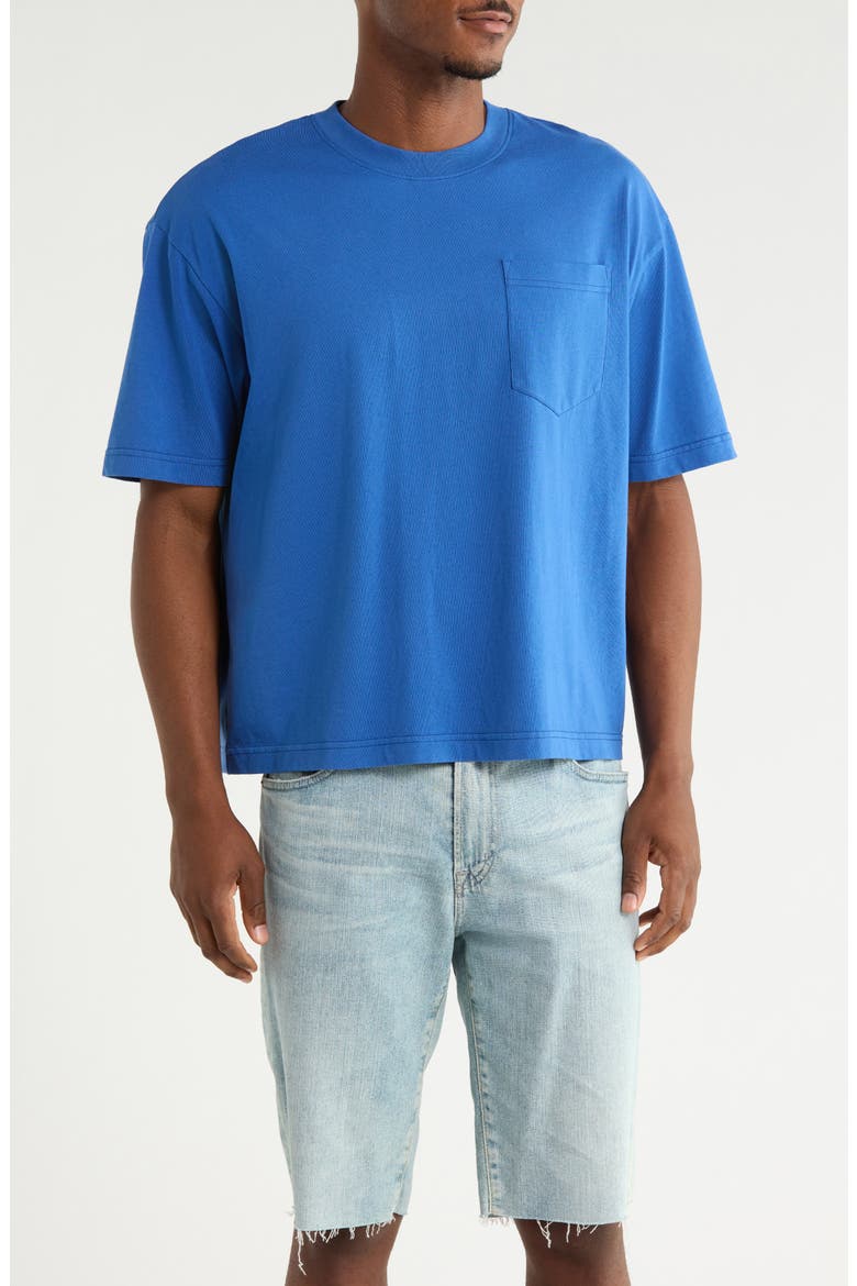 Boxy Short Sleeve Pocket T-Shirt, Main, color, BLUE NOUVEAN