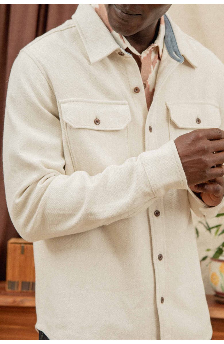 Bridge & Burn Pointer Overshirt, Alternate, color, Ivory Twill