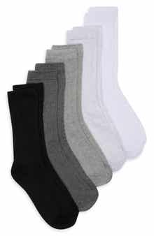 5-Pack Assorted Mixed Texture Crew Socks