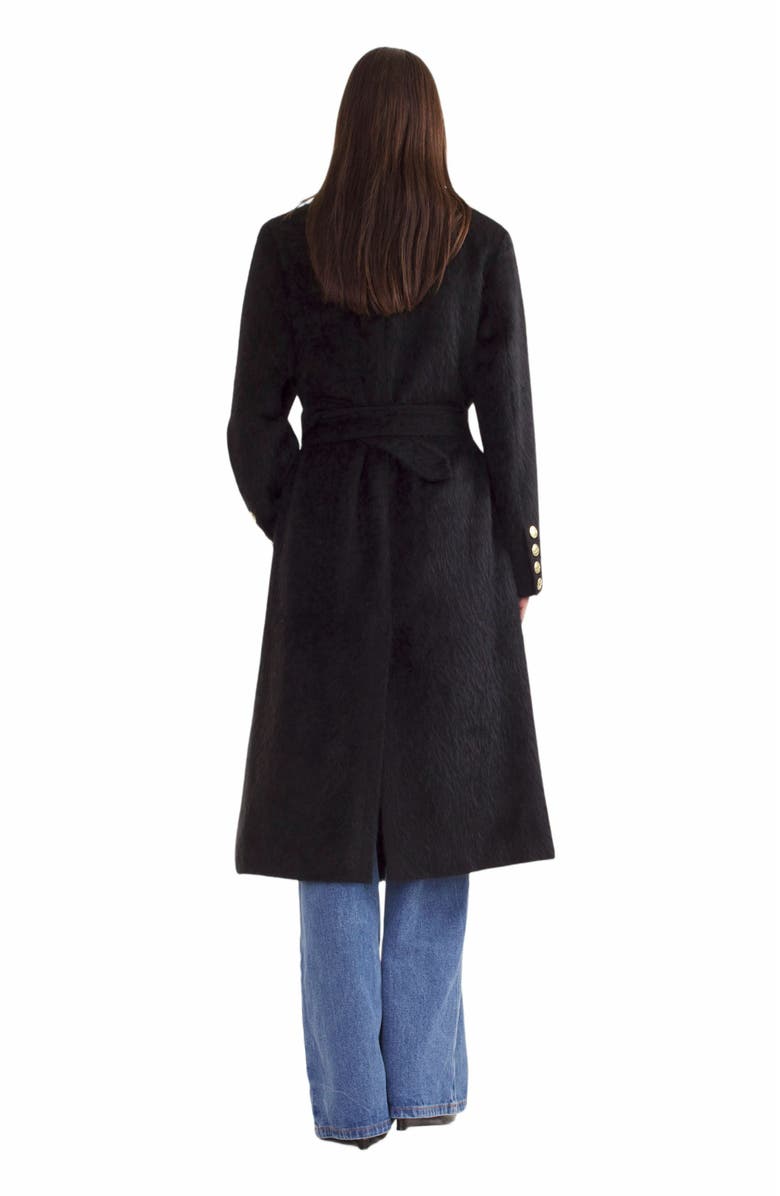 Cynthia Rowley Fuzzy Wool Trench Coat, Alternate, color, 