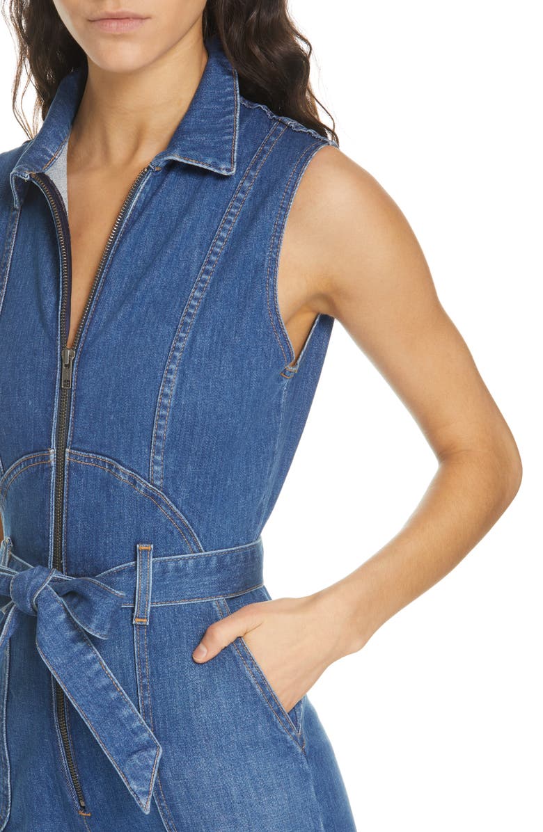 Alice + Olivia Jeans Gorgeous Denim Jumpsuit, Alternate, color,