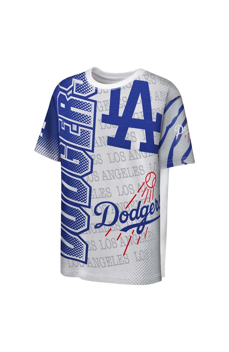 Outerstuff Youth White Los Angeles Dodgers Impact Hit Bold T-Shirt, Alternate, color, 