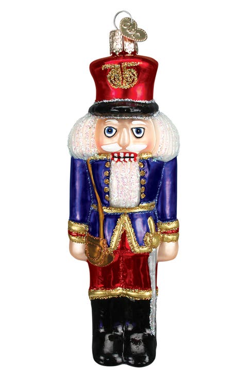 Nutcracker Soldier Glass Ornament