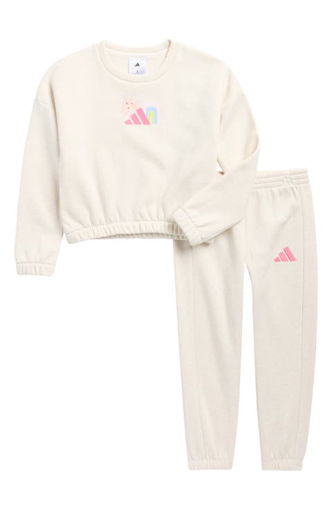Kids' Logo Graphic Fleece Sweatshirt & Joggers Set (Toddler & Little Kid)