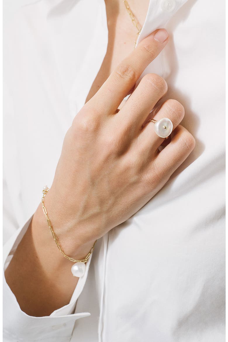 Petal Cultured Pearl Ring, Alternate, color, 14KYG