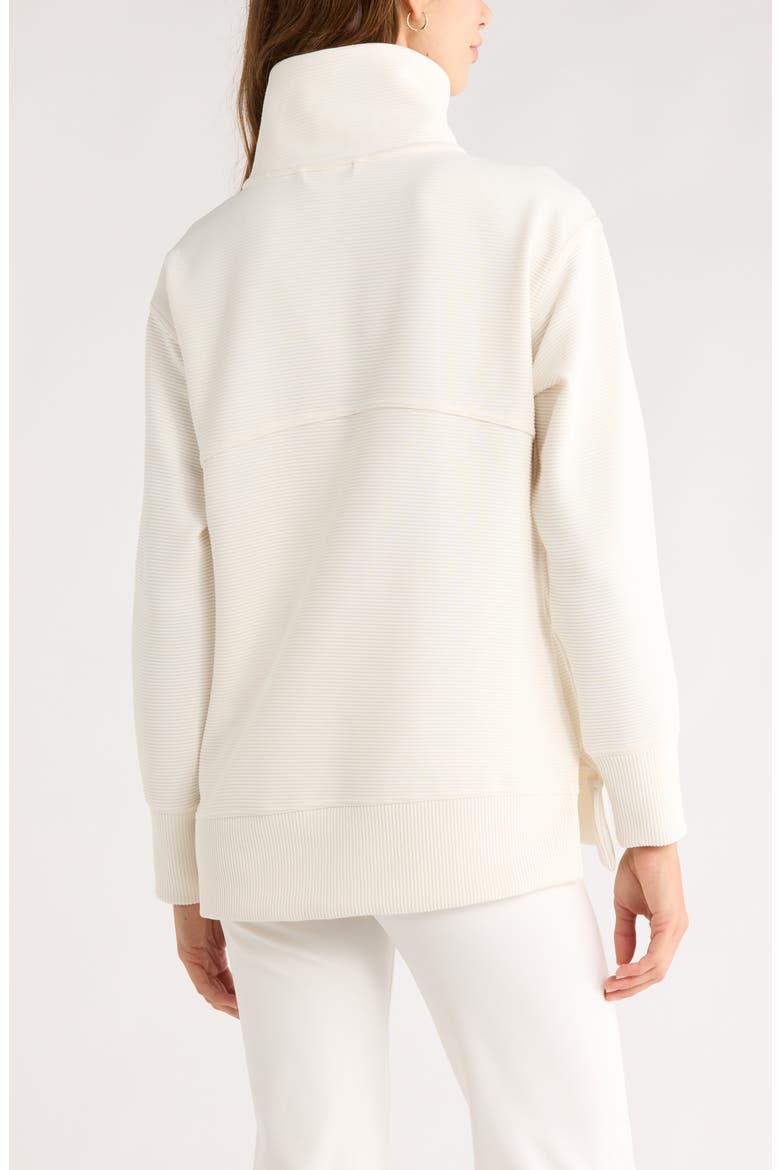 Kickback Ottoman Half Zip Tunic, Alternate, color, IVORY EGRET