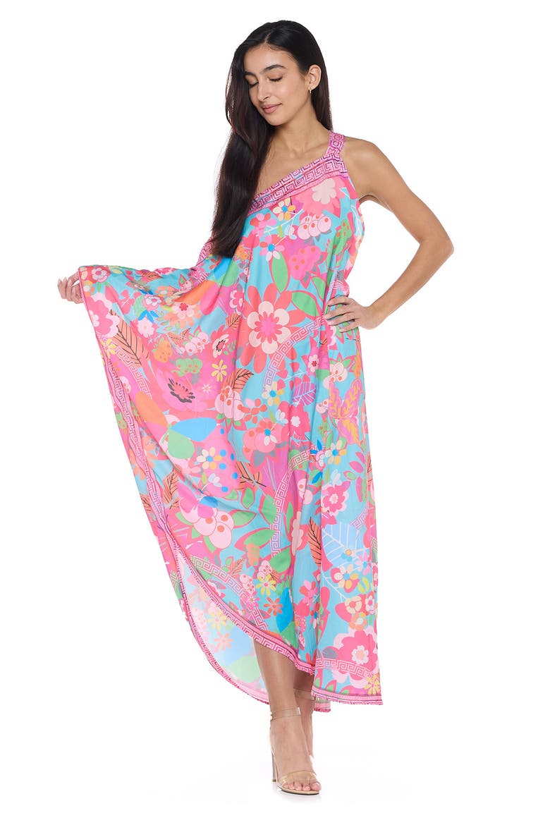Asymmetrical One-Shoulder Neck Cover-Up, Alternate, color, PINK
