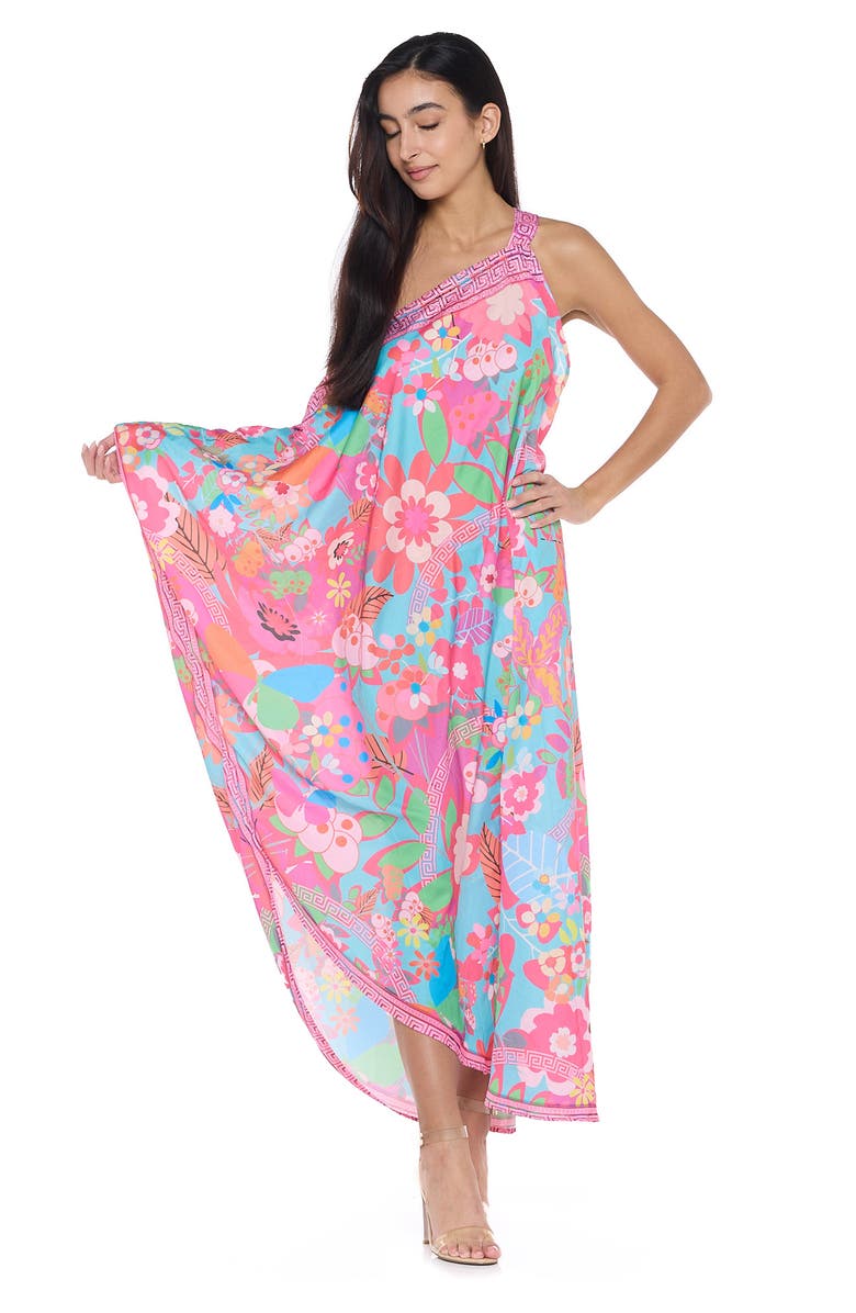 RANEES Asymmetrical One-Shoulder Neck Cover-Up, Alternate, color, Pink