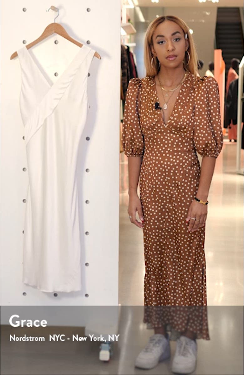 Sash Double Satin Dress, sales video thumbnail