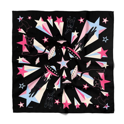 Cat Abduction Cotton Silk Bandana