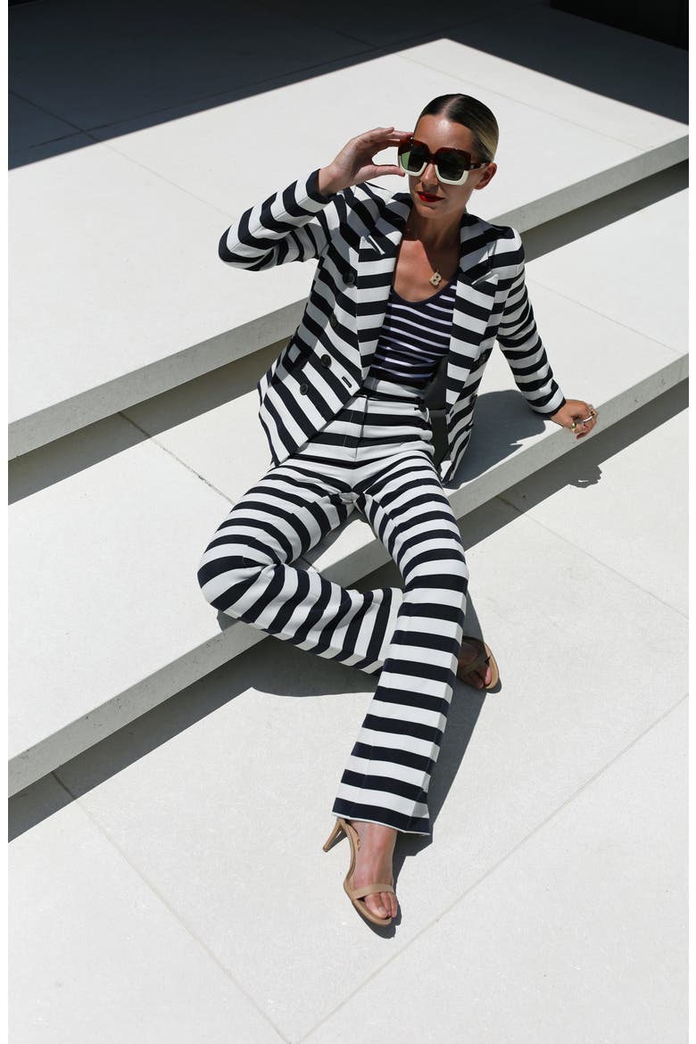 x Atlantic-Pacific Stripe Blazer, Alternate, color, NAVY- WHITE STRIPE
