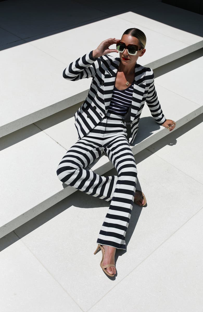 Halogen<sup>®</sup> x Atlantic-Pacific Stripe Blazer, Alternate, color,