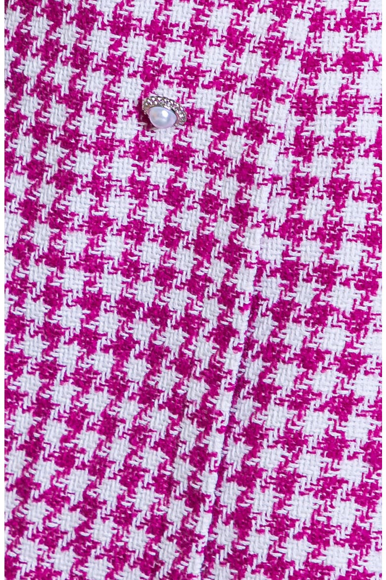 Houndstooth Woolen Skort, Alternate, color, WHITE MAGENTA