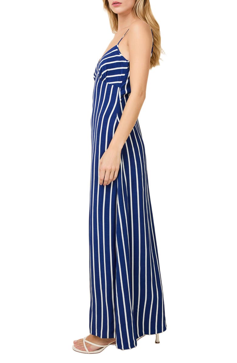 Solid & Striped The Rosetta Stripe Sleeveless Maxi Dress, Alternate, color, Color Block Blue