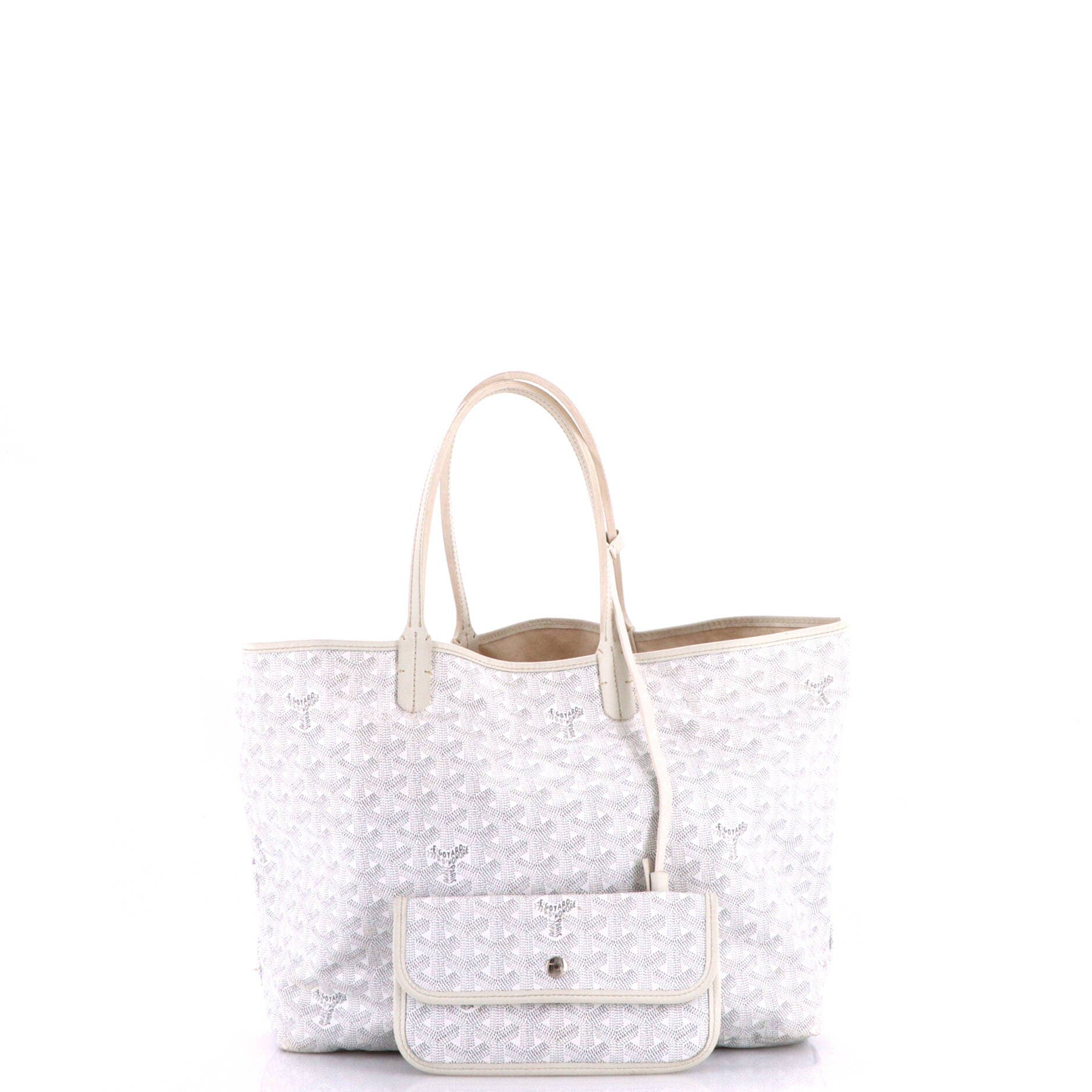 Saint Louis Tote Coated Canvas PM, Alternate, color, White