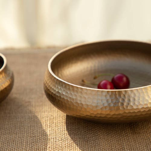 The Collective Snack Bowls Assorted Set Of 2 In Antique Brass
