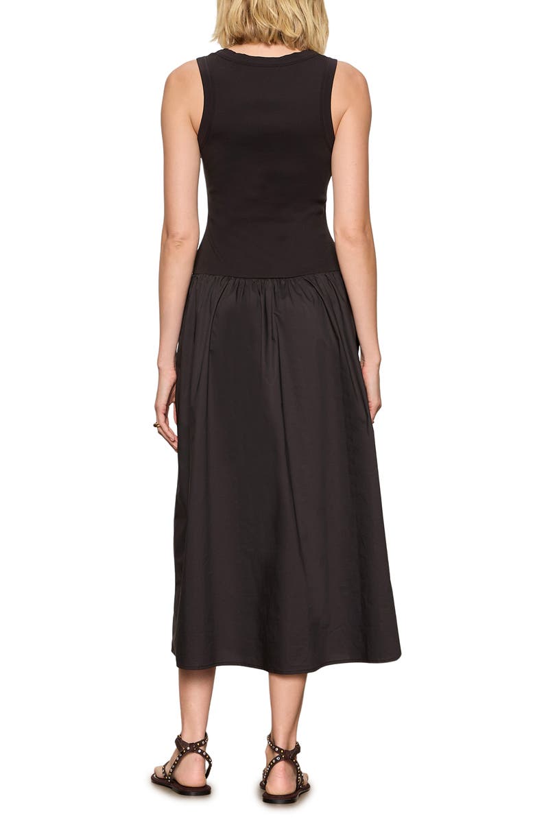 Sanctuary Breakaway Mixed Media Cotton Midi Dress, Alternate, color, 