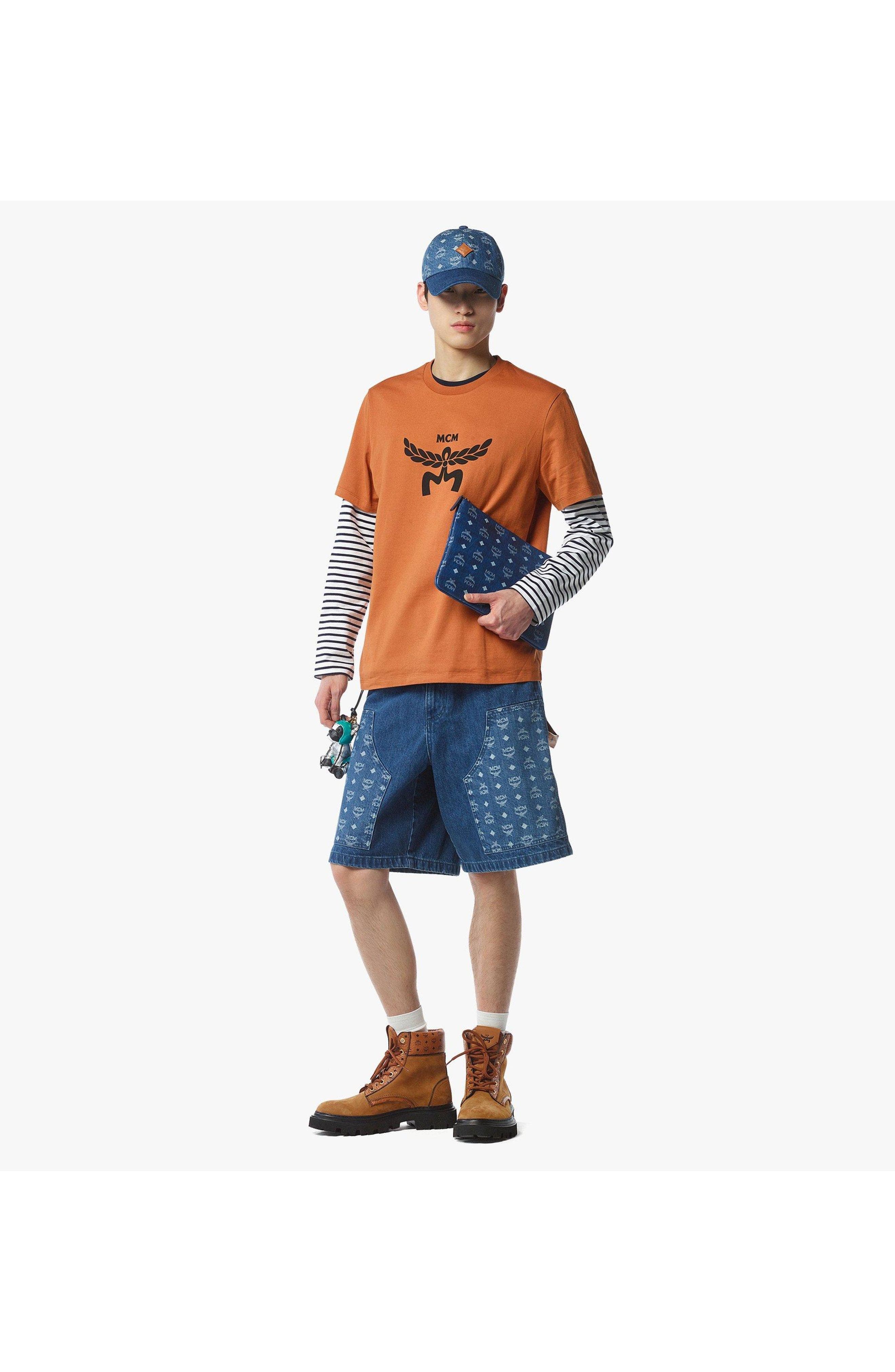 MCM Crossbody Pouch in Visetos Original, Alternate, color, Blue