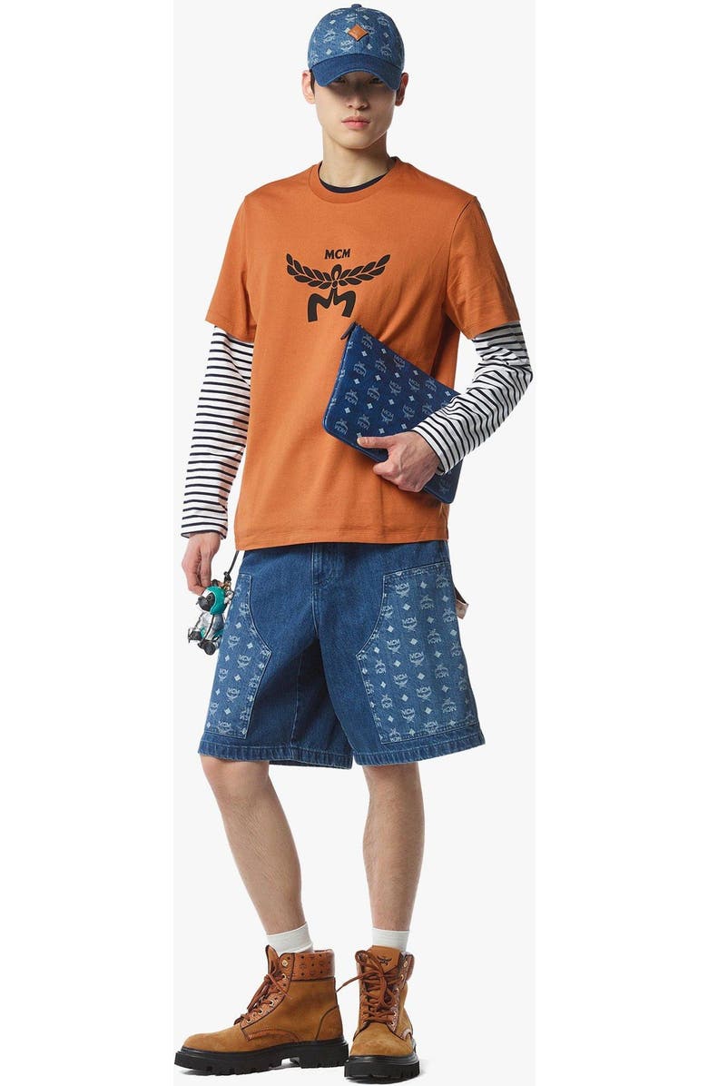 MCM Crossbody Pouch in Visetos Original, Alternate, color, Blue