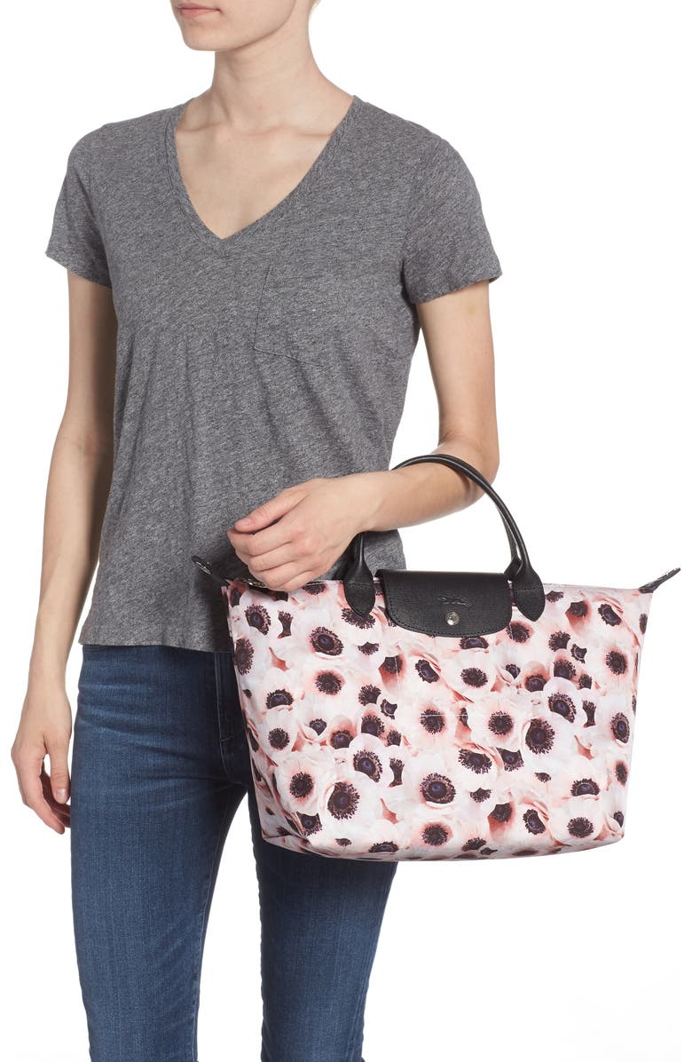 Longchamp Medium Le Pliage Anemone Print Tote, Alternate, color,