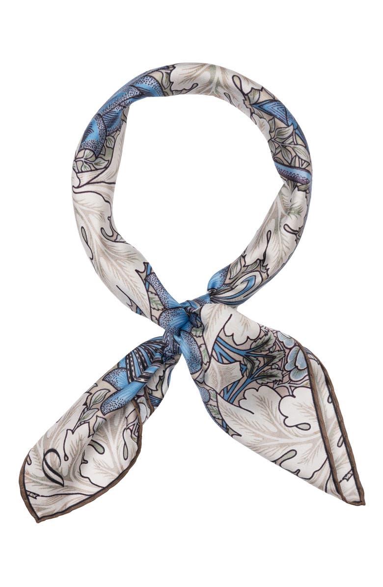 Elizabetta St. James - Hand Rolled Silk Neckerchief for Men, Alternate, color, Blue And Tan