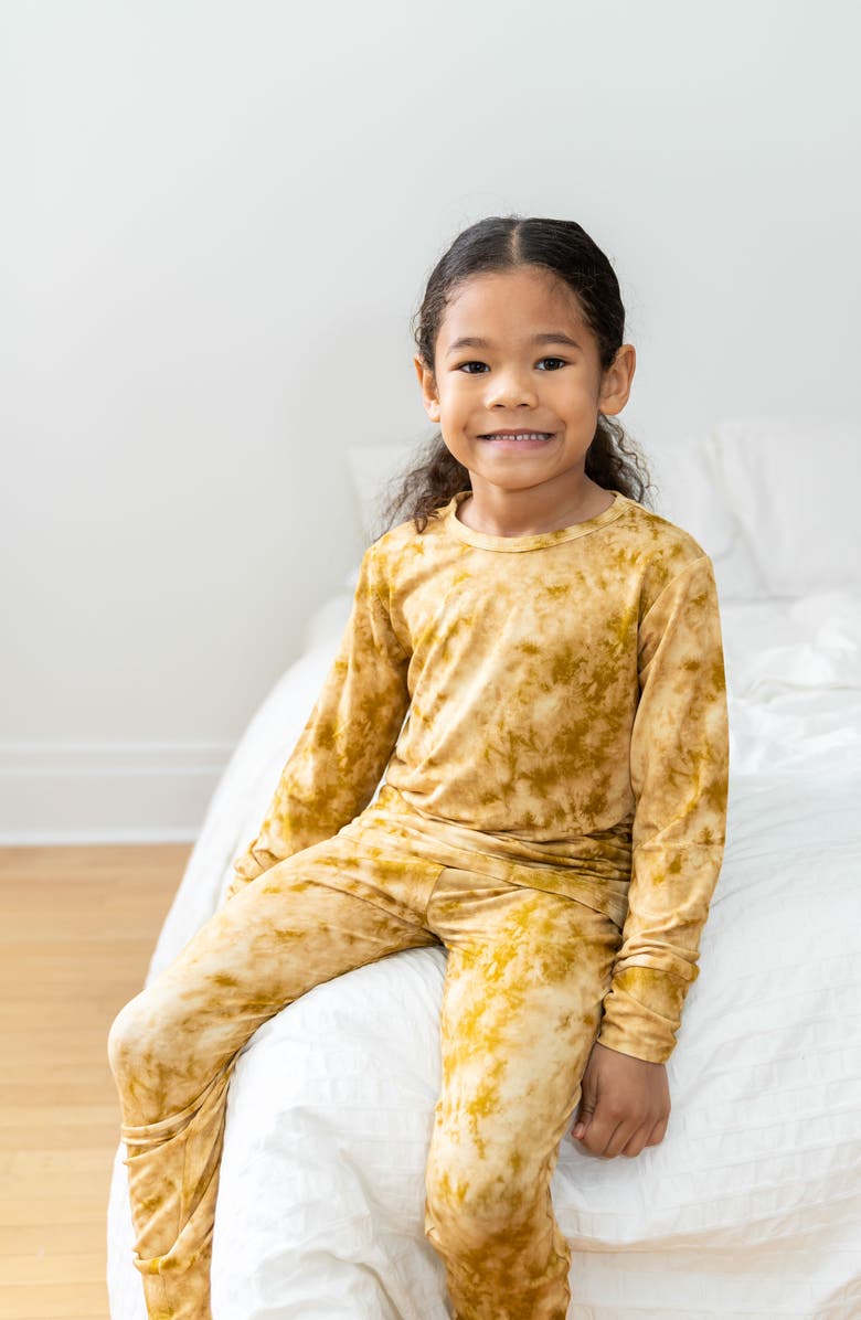 Laree + Co Tie-Dye 2-Piece Pajama Set, Alternate, color, Mustard