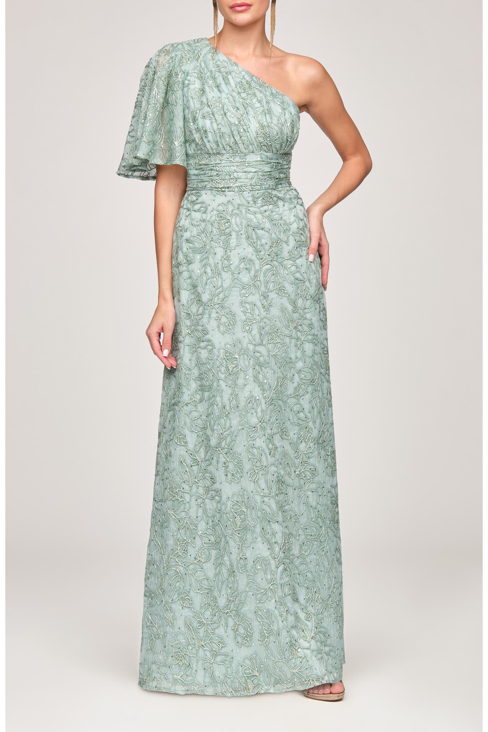Sequins Ina Line Flynn Embroidered Sequin A-Line Gown (Women) | Nordstrom