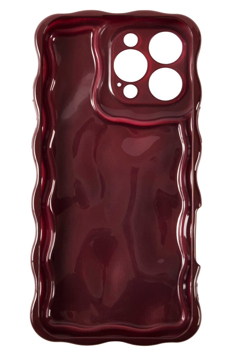 Auramma Meteorite Wavy iPhone 16 Pro Max Phone Case, Alternate, color, Wine