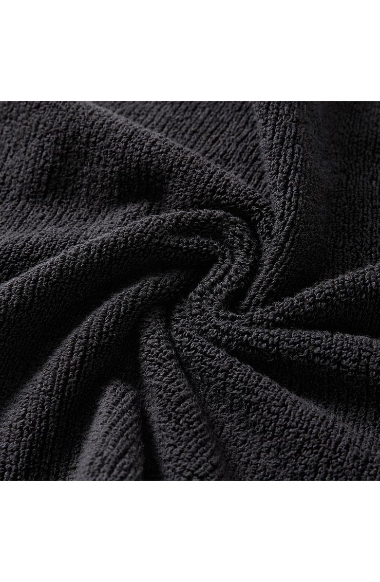 Vera Wang Sculpted Pleat 6-Piece Bath Towel, Hand Towel & Washcloth Set, Alternate, color, Black