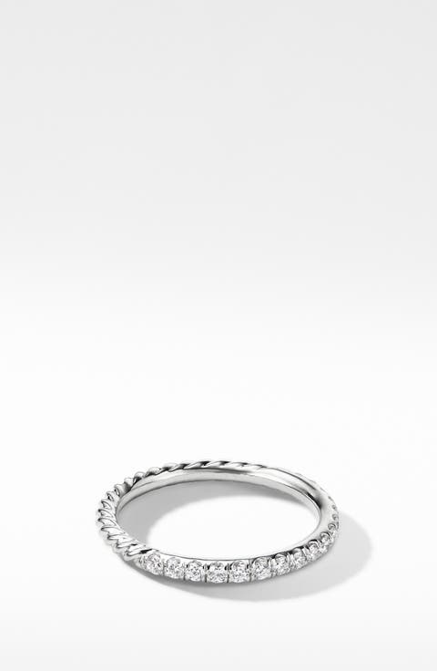 Cable Pavé Diamond Band Ring