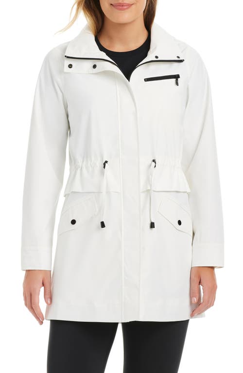 Shop Vince Camuto Water Resistant Hooded Jacket In Spring White
