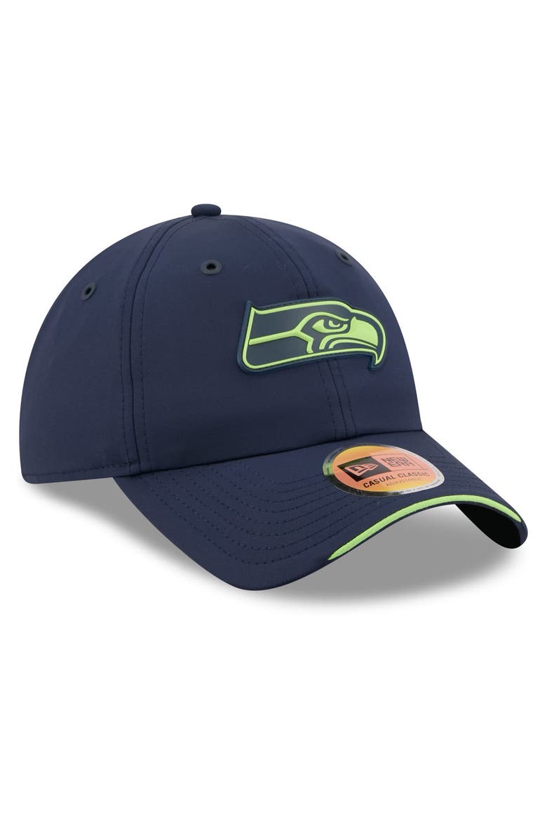 Men's New Era College Navy Seattle Seahawks 2026 Sideline Casual Classic Adjustable Hat, Alternate, color, College Navy