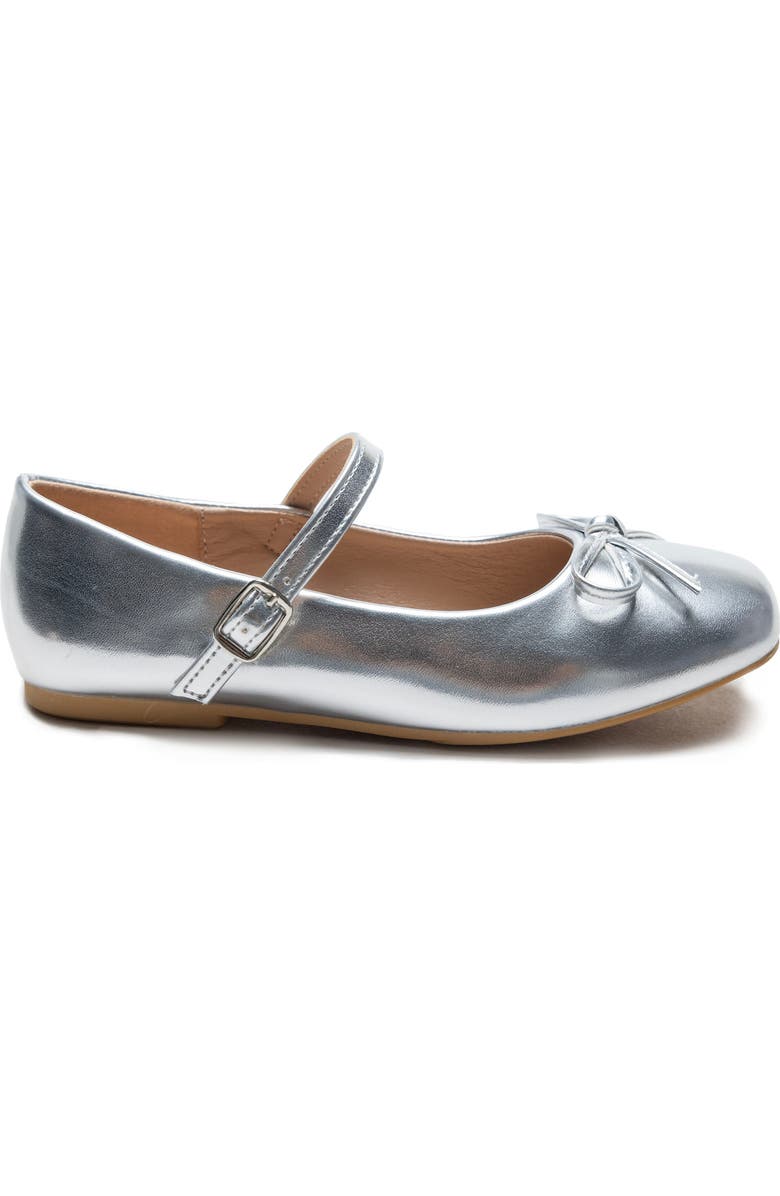 Tulleen Julietta Bow Flats, Alternate, color, Silver