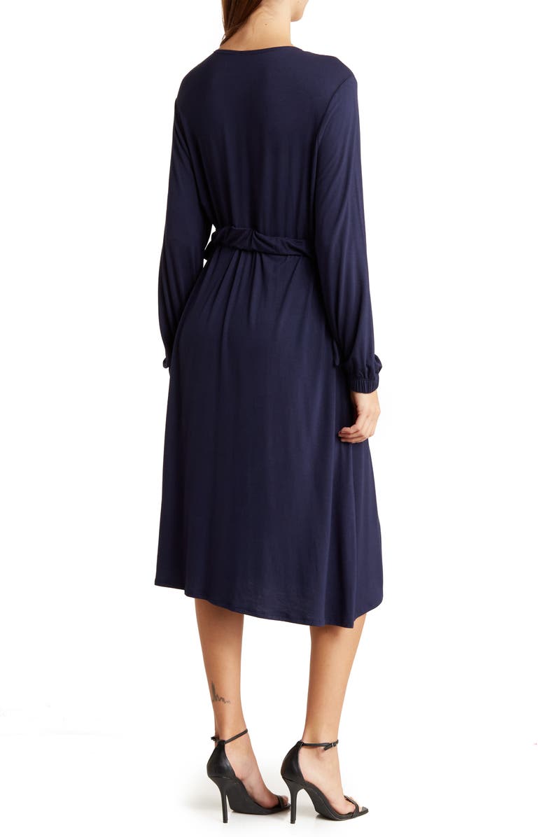 GO COUTURE Stretch Modal Long Sleeve Dress, Alternate, color, Royal Blue