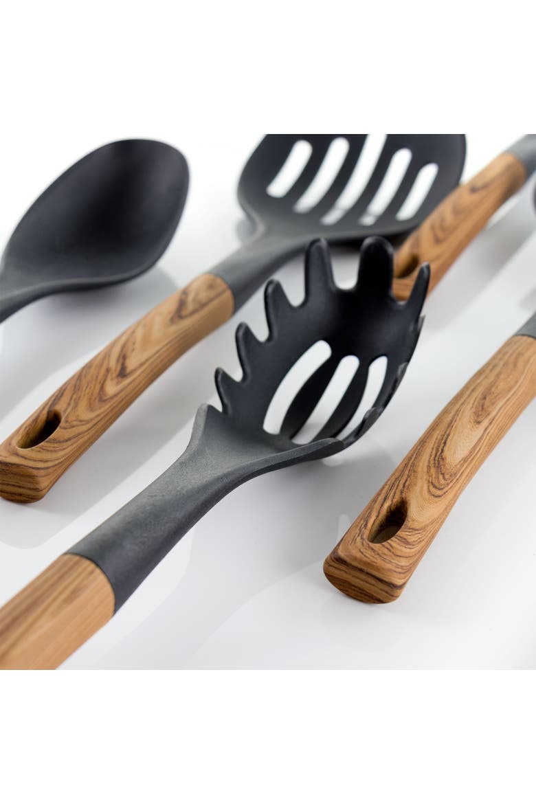 Nylon Cooking Utensils, Set of 7, Alternate, color, Black