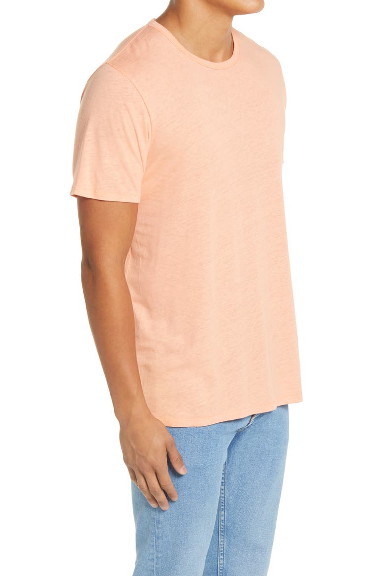 Classic Air Men's Linen Blend T-Shirt, Alternate, color, PEACH FIZZ