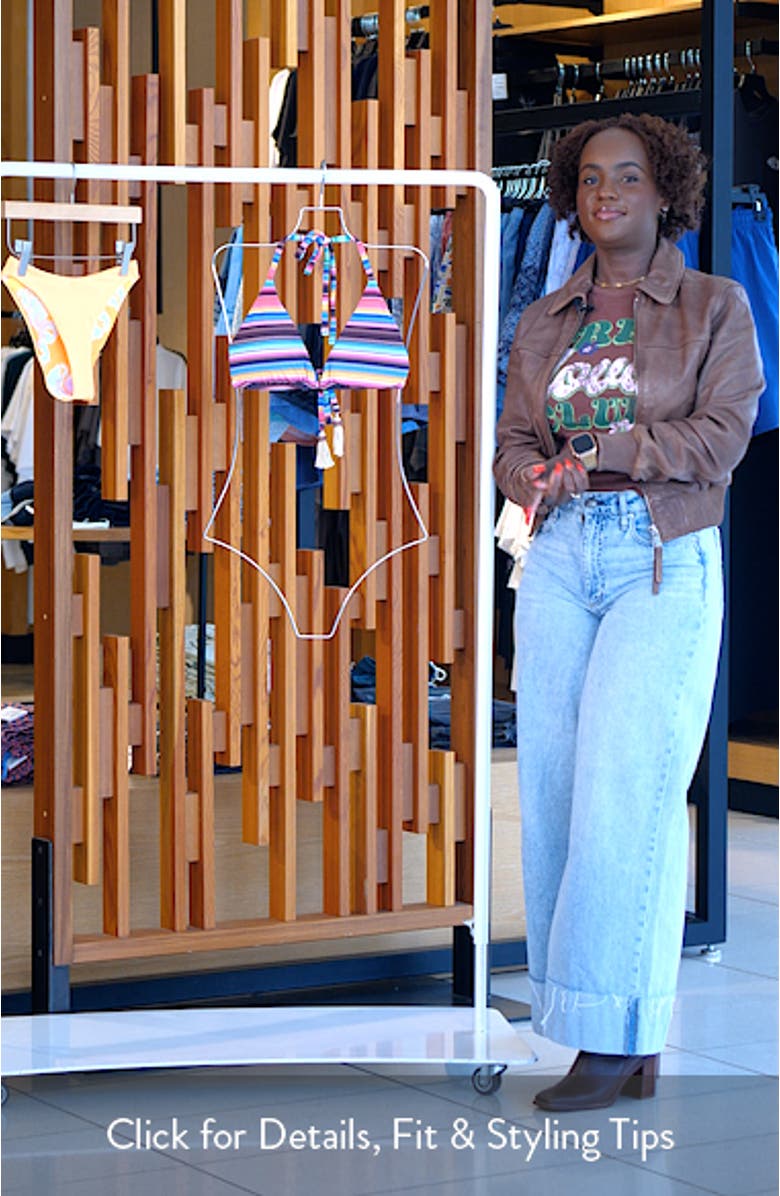 Vallarta Reversible Rib Triangle Bikini Top, sales video thumbnail