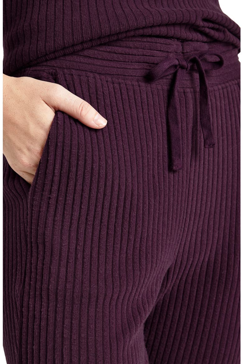 London Tulip Cuff Rib Joggers, Alternate, color, DEEP PLUM