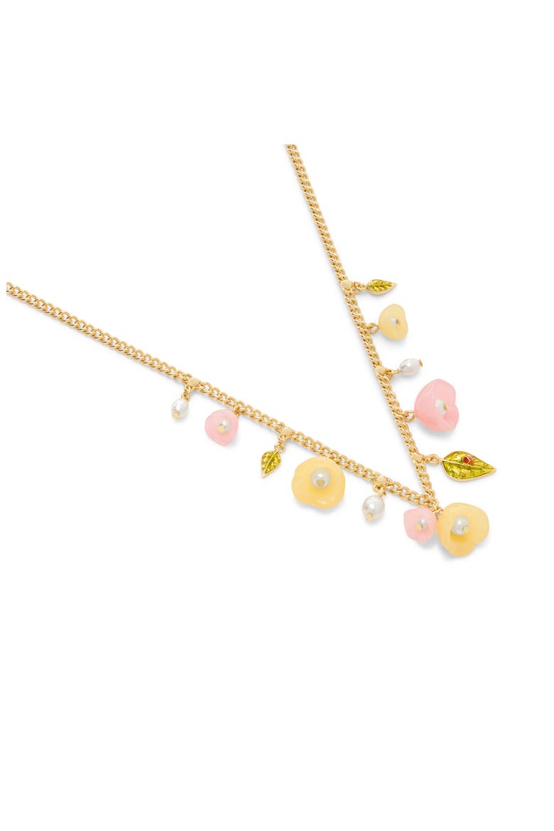 Floral Charm Statement Necklace, Alternate, color, GOLD/ MULTI
