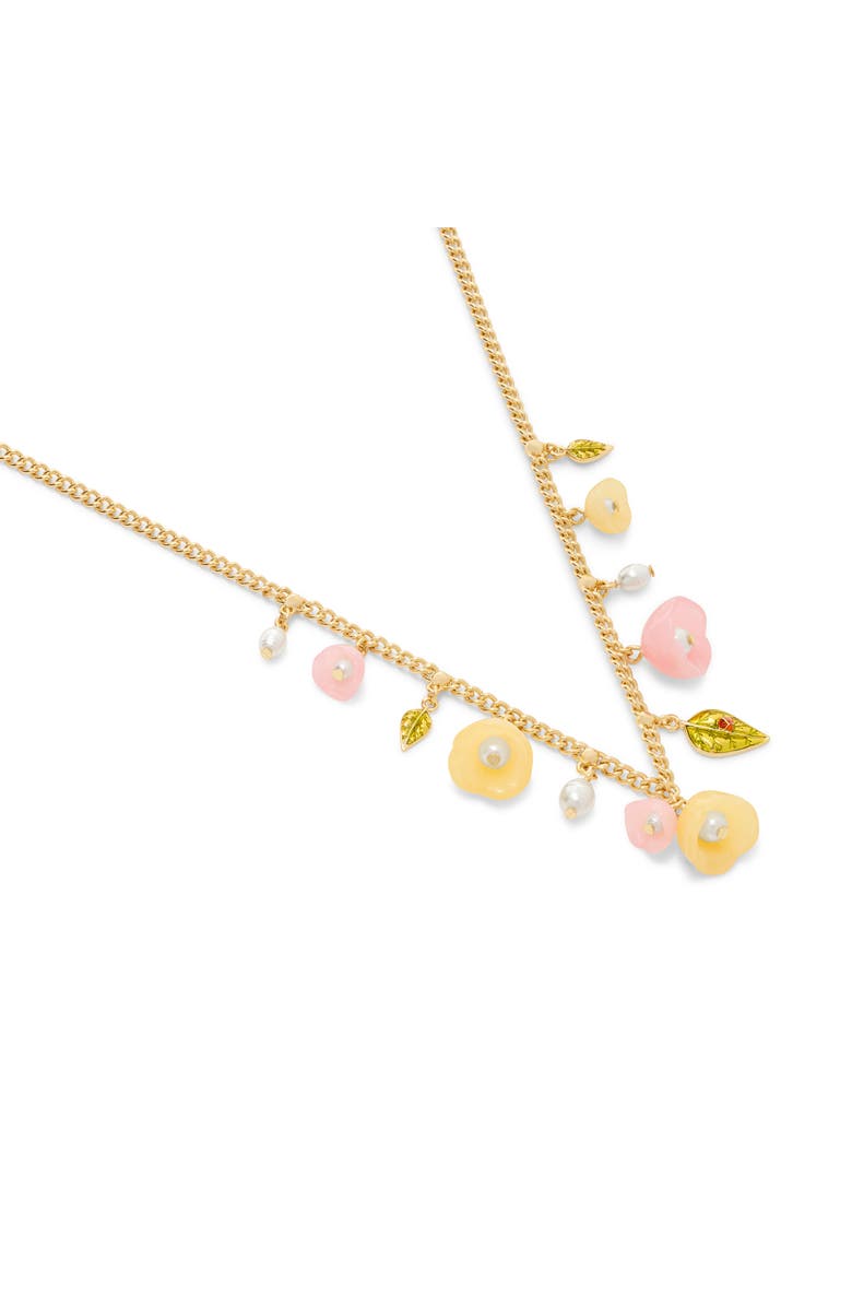 COACH Floral Charm Statement Necklace, Alternate, color, 